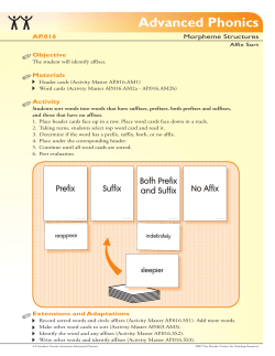 Advanced Phonics - Florida Center for Reading Research