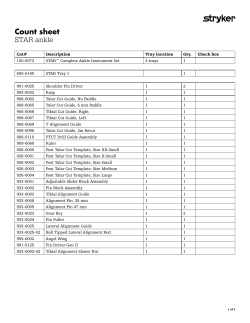Count sheet STAR ankle