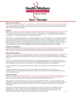 Sore Throats