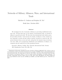 Networks of Military Alliances, Wars, and International Trade