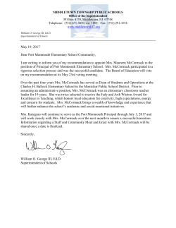 Important Message from the Superintendent Regarding Port