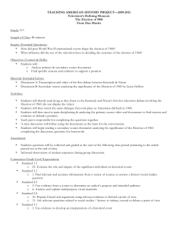 The Election of 1960 - Teaching American History