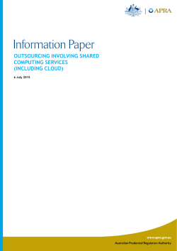 Outsourcing Involving Shared Computing Services