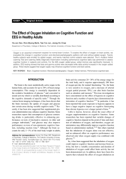 The Effect of Oxygen Inhalation on Cognitive Function and EEG in