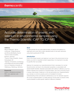 Accurate Determination of Arsenic and Selenium in Environmental