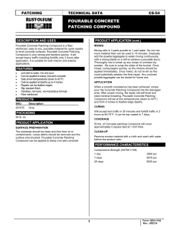 pourable concrete patching compound - Rust