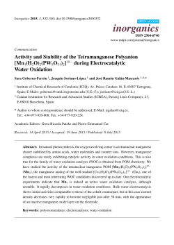 Activity and Stability of the Tetramanganese Polyanion [Mn4(H2O)2
