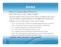 Maximum Applied Water Allowance