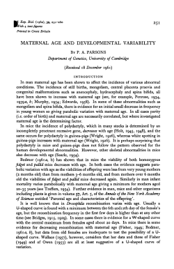 maternal age and developmental variability