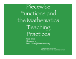 Piecewise Functions and the Mathematics Teaching Practices