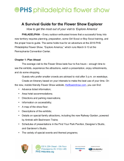 A Survival Guide for the Flower Show Explorer