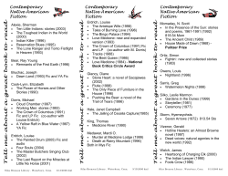 Booklist - Native American Fiction