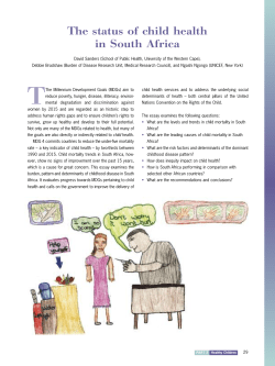 The status of child health in South Africa