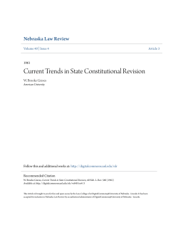Current Trends in State Constitutional Revision