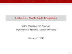 Monte Carlo Integration