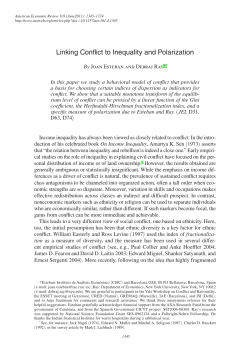 Linking Conflict to Inequality and Polarization