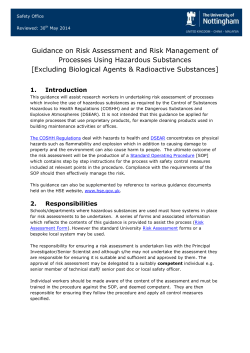 Processes Using Hazardous Substances