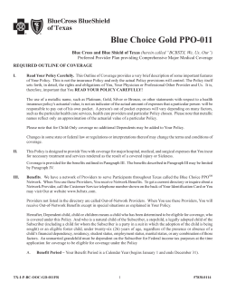 Blue Choice Gold PPO-011