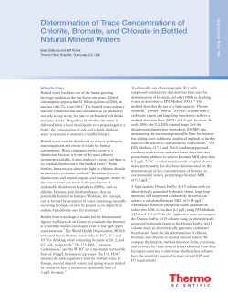Determination of Trace Concentrations of Chlorite, Bromate, and