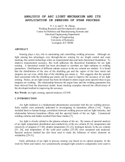 spectral analysis and sensing of welding arc light