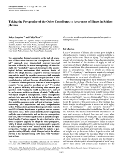 Taking the Perspective of the Other Contributes to Awareness of