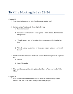 To Kill a Mockingbird ch 23-24