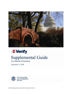Supplemental Guidance for Federal Contractors
