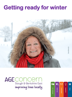Getting ready for winter - Age Concern Slough and Berkshire East