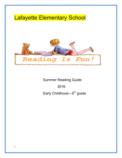 2016 Summer Reading Guide