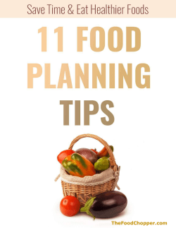 11 Food Planning Tips