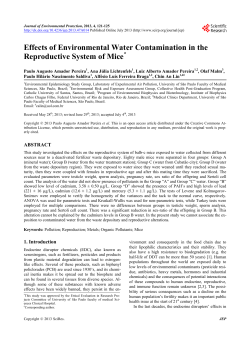Effects of Environmental Water Contamination in the Reproductive