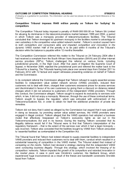 Read more - Competition Commission