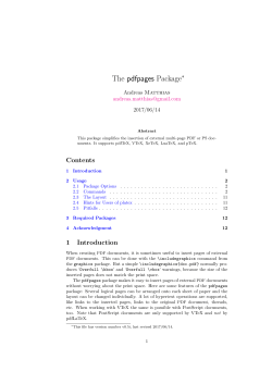 The pdfpages Package