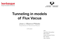 Tunneling in models of Flux Vacua