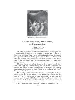 African Americans, Ambivalence, and Antisemitism