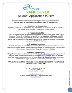 Student application to film