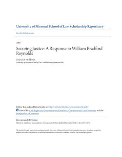 Securing Justice: A Response to William Bradford Reynolds
