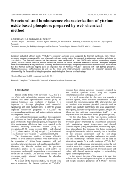 Structural and luminescence characterization of yttrium