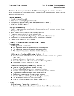 First Grade Spanish Unit: Nuestro Ambiente - Elementary