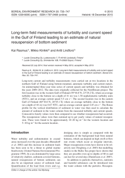 Long-term field measurements of turbidity and current speed in the
