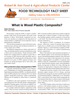 FAPC-170 What is Wood Plastic Composite?