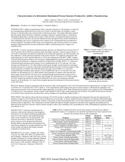 Characterization of a Reticulated, Randomized Porous Structure