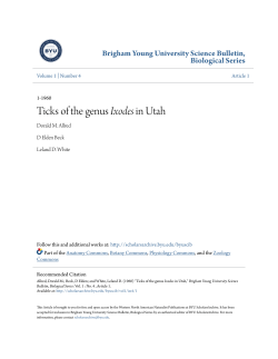 Ticks of the genus Ixodes in Utah - BYU ScholarsArchive