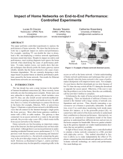 Impact of Home Networks on End-to