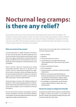 Nocturnal leg cramps: is there any relief?