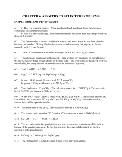 CHAPTER 6: ANSWERS TO SELECTED PROBLEMS