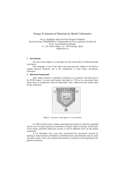 Energy Evaluation of Materials by Bomb Calorimetry