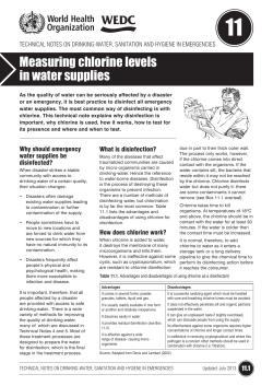 Measuring chlorine levels in water supplies