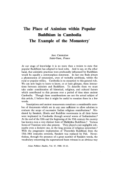 The Place of Animism within Popular Buddhism in