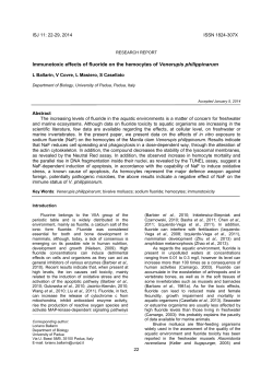 Immunotoxic effects of fluoride on the hemocytes of Venerupis